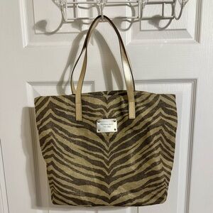 Michael Kors Tan and Brown Zebra Tote